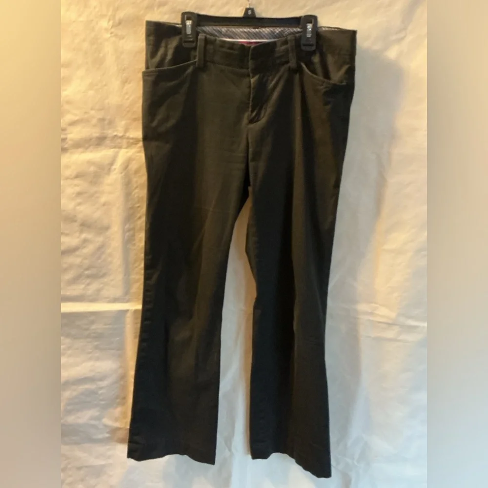 GAP Black Curvy Fit Pants with Pinstripe Waistband Accent